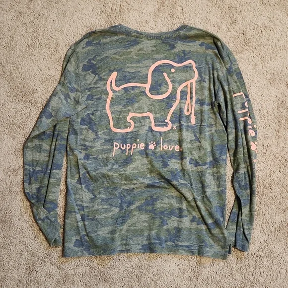 Puppie love camo shirt large - Picture 4 of 4